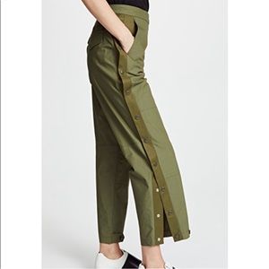 Rag & Bone Green Marion Snap Side Pants Size medium